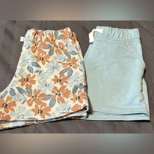Carter's Light Blue Shorts and flower shorts